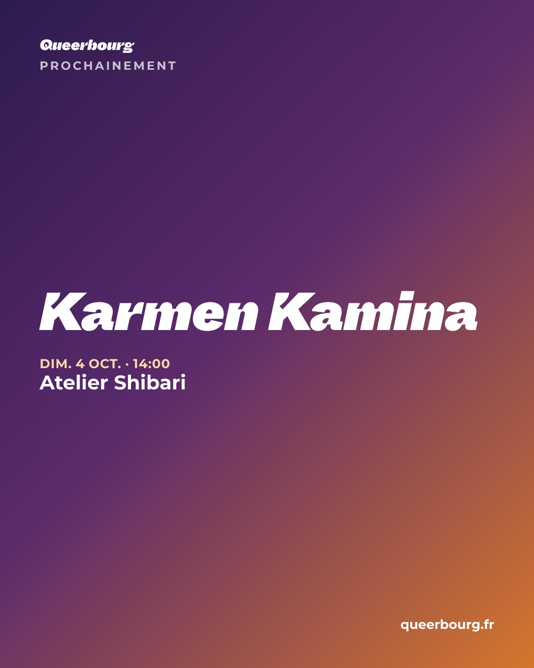 Visuel des prochaines dates de Karmen Kamina