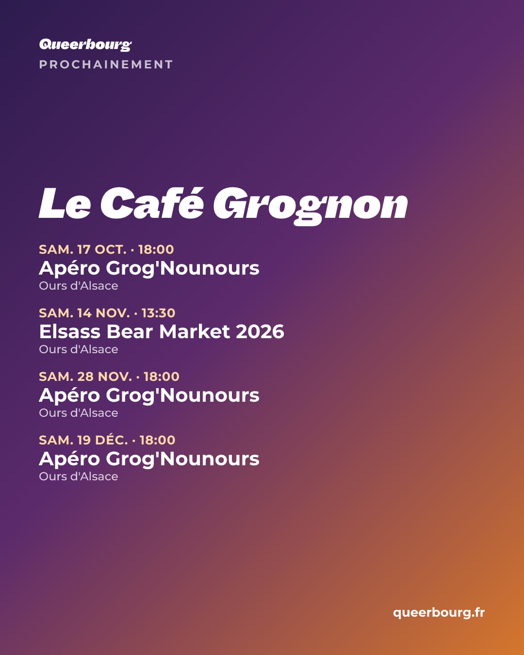 Visuel des prochaines dates de Le Café Grognon